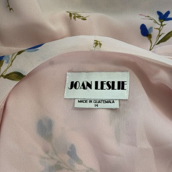 Vtg Peplum Ruffle Top 14 Large Powder Pink Floral Fairy Coquette Soft Grunge Y2K - Picture 13 of 14